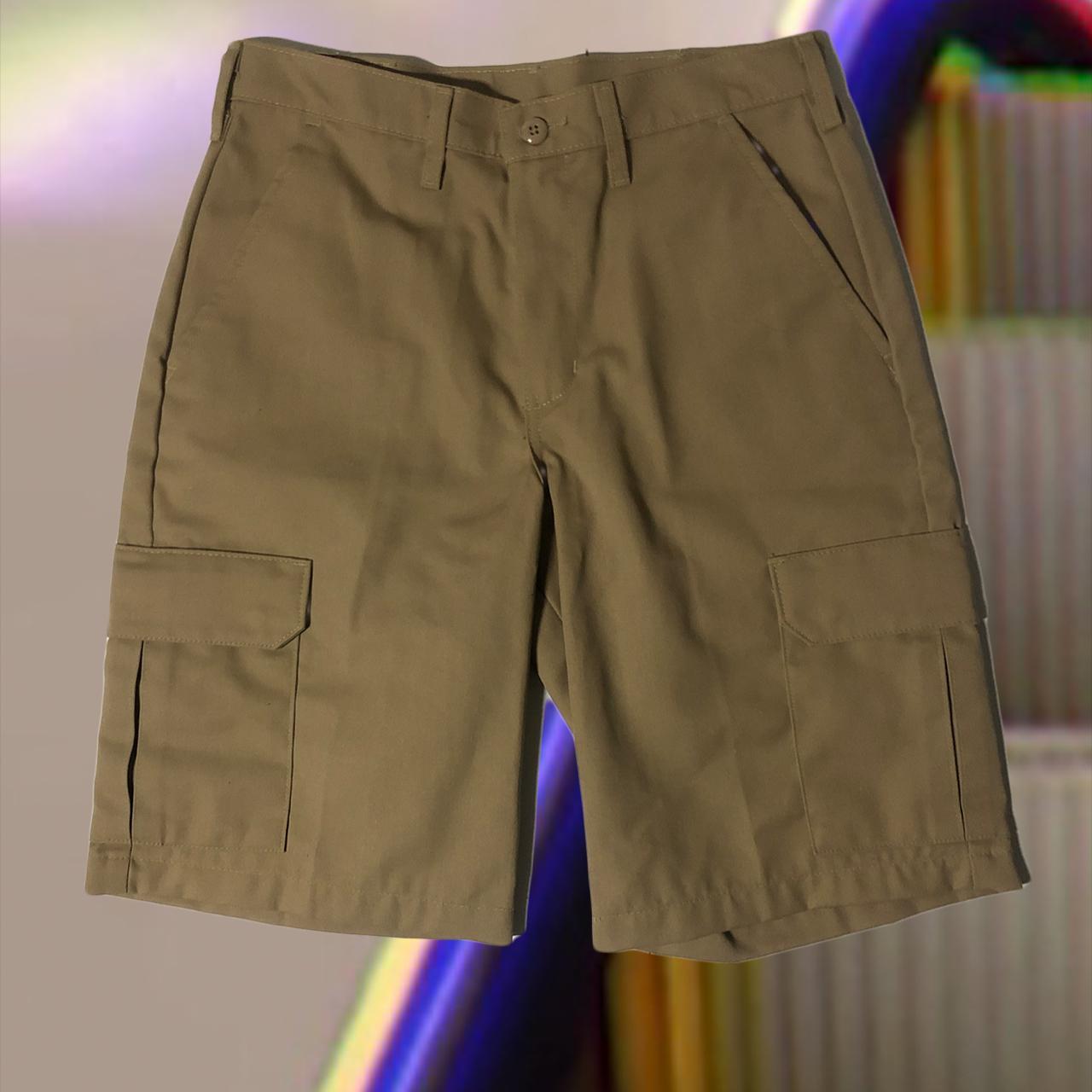 Red best sale khaki shorts