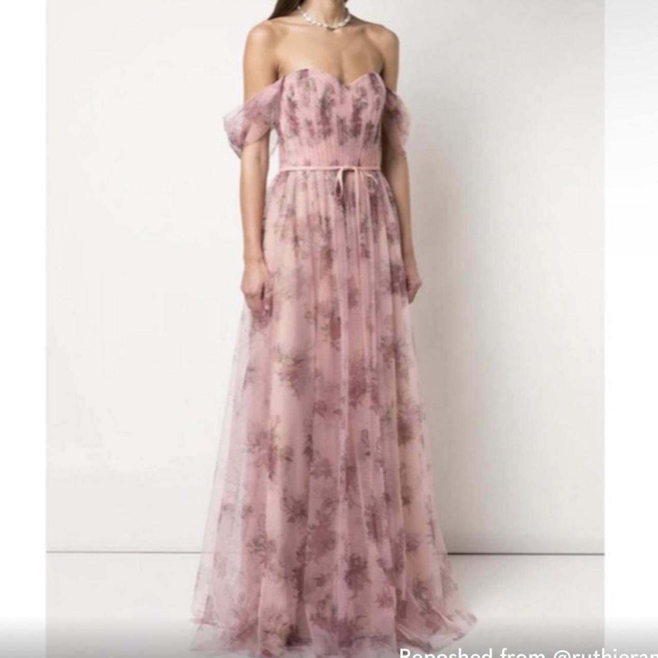 Marchesa Women's Pink Dress | Depop