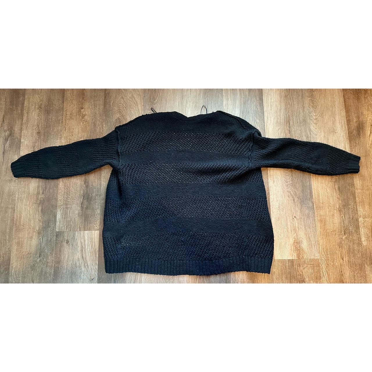 Hollister Black Slouchy OpenStitch Cardigan Size... Depop