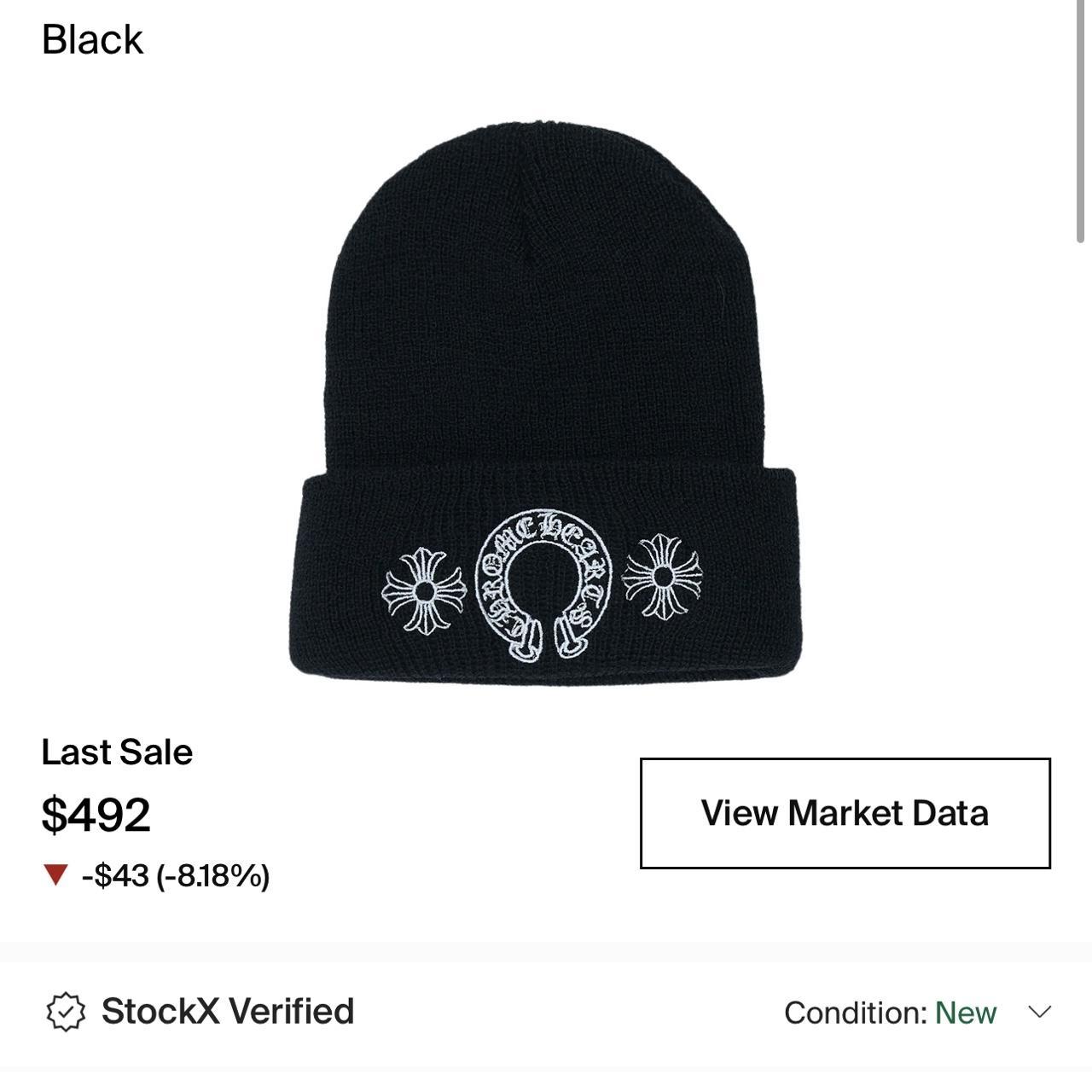 White Chrome Hearts beanie Open to any - Depop