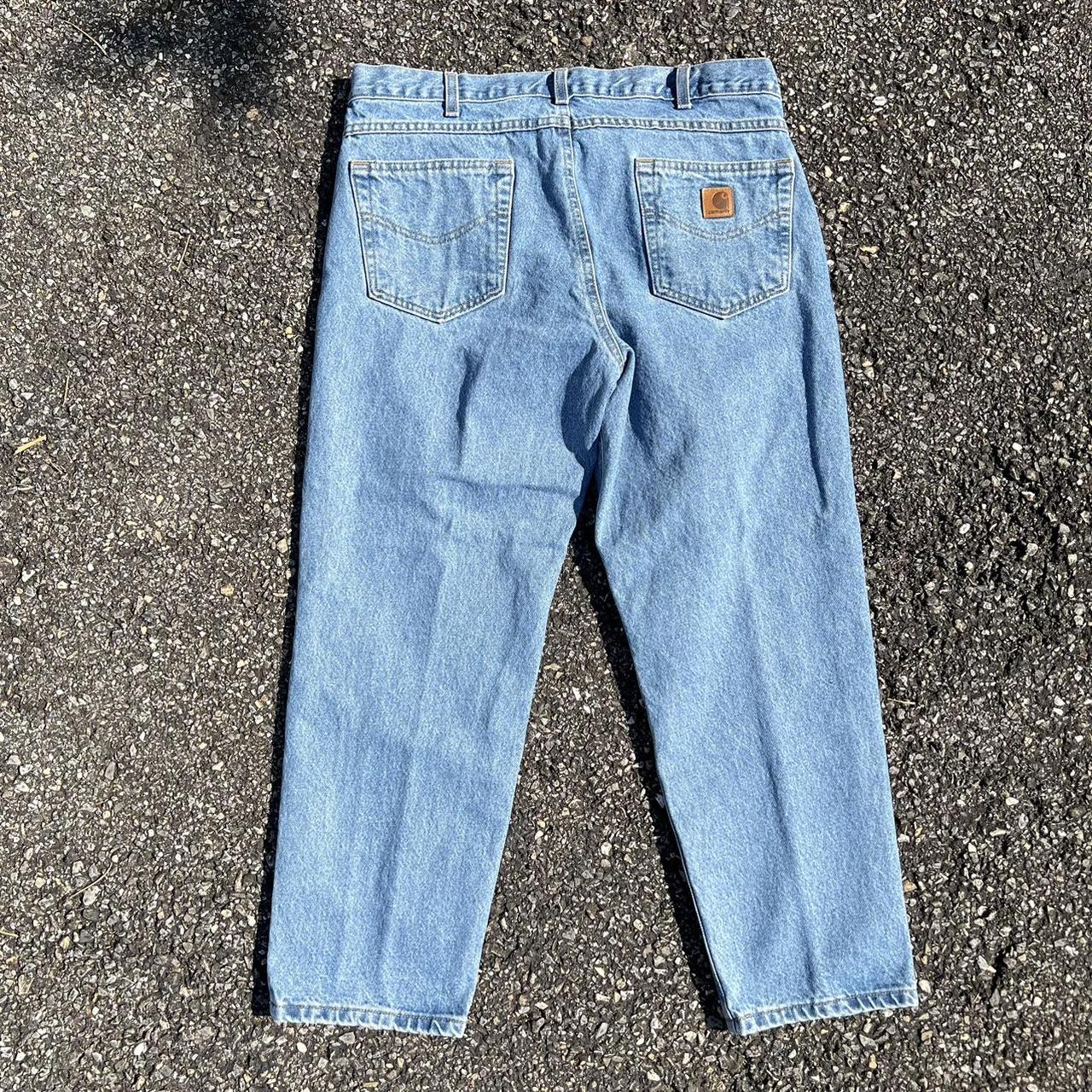 carhartt relaxed light wash jeans men’s size 36x28 -... - Depop
