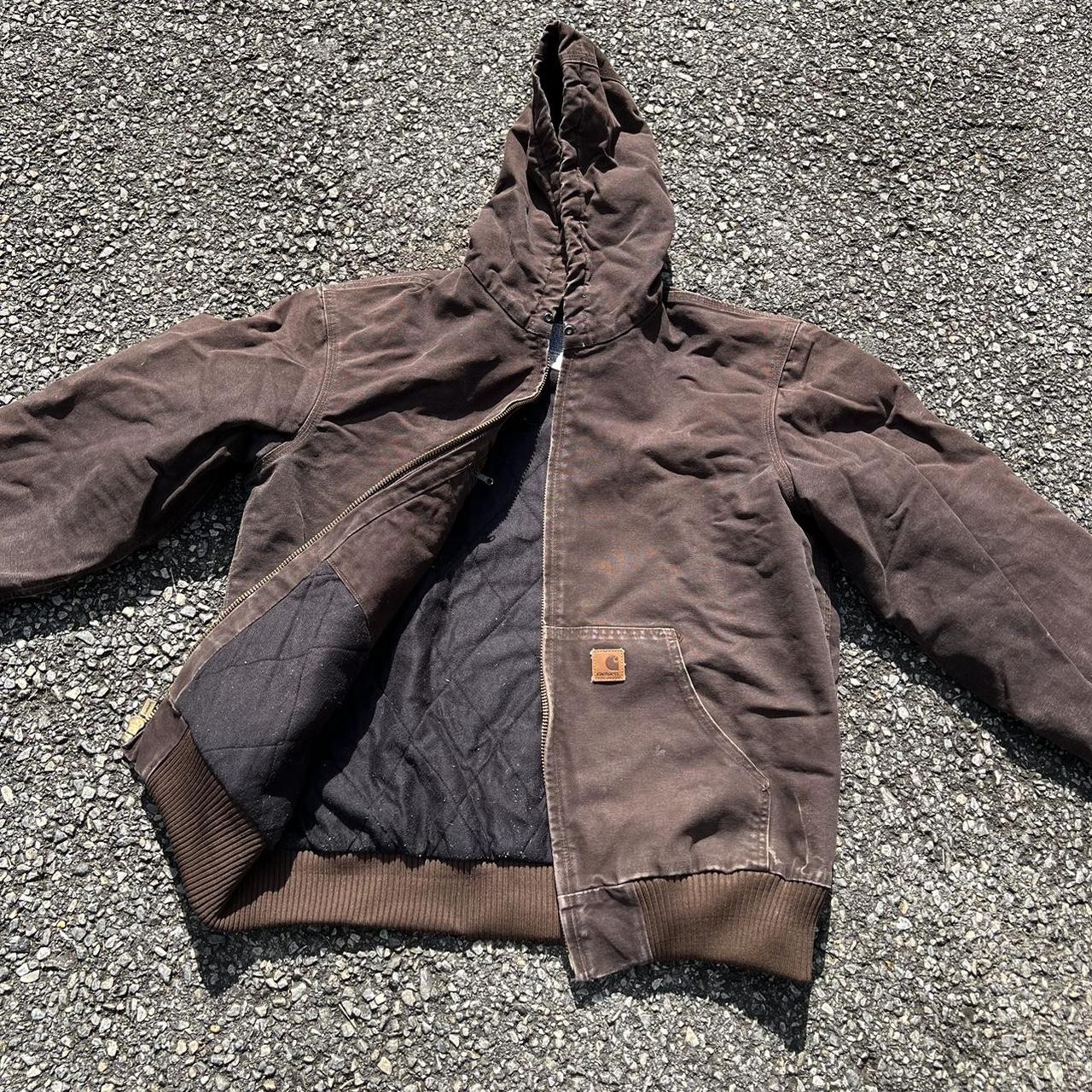 vintage carharrt j130 jacket brown men’s size large... - Depop