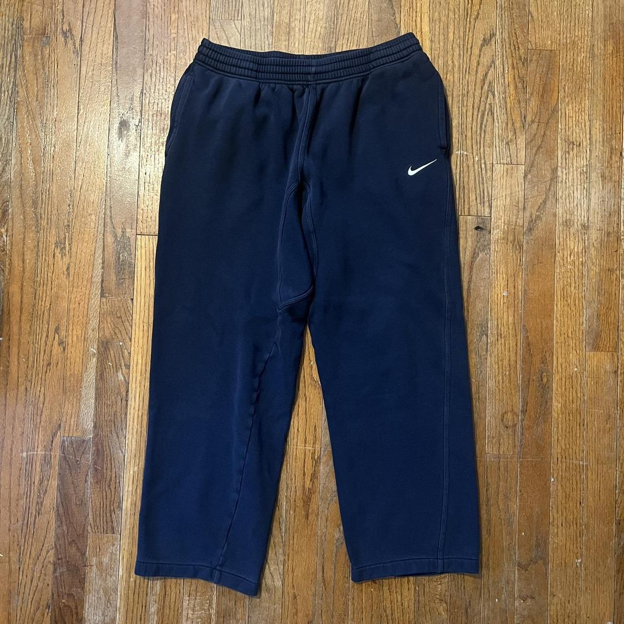 mens nike sweatpants navy blue