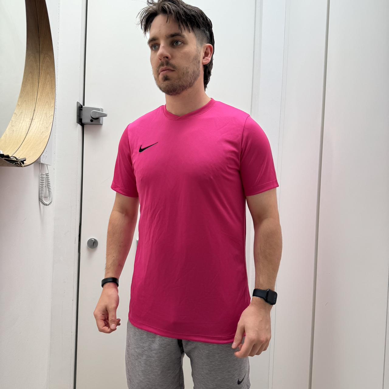 pink nike plus size shirt