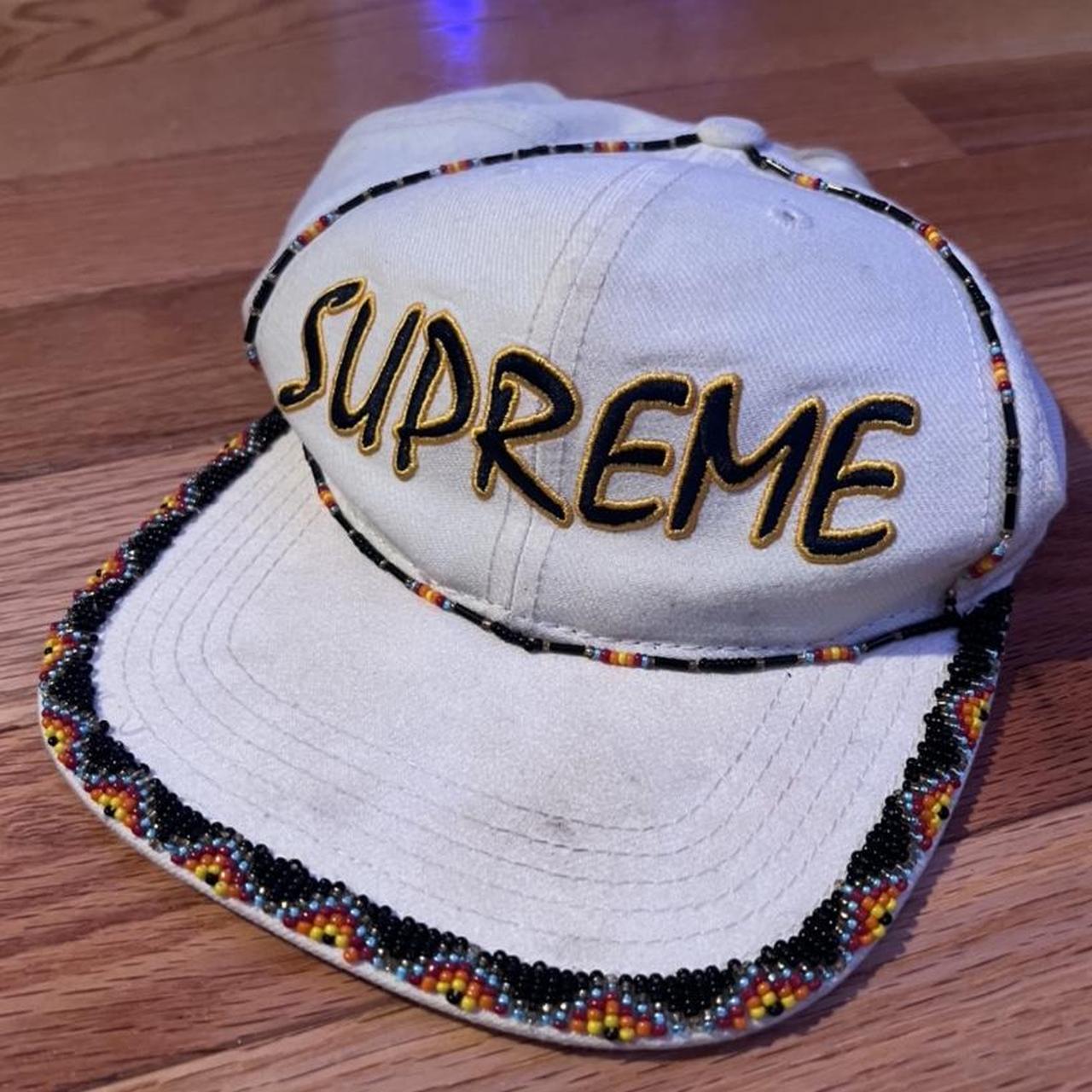 supreme beaded 6 panel hat, kinda dirty but can wash...