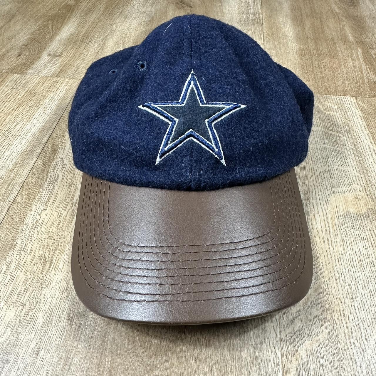 Vintage 90s Dallas Cowboys Leather Hat Great - Depop