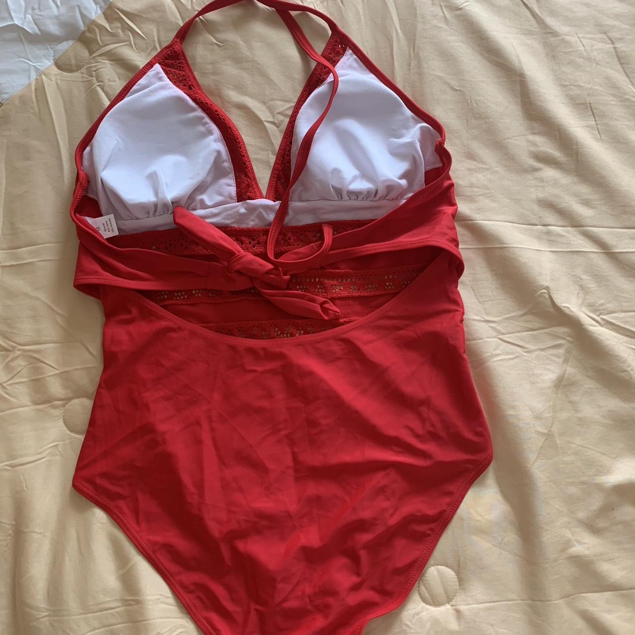 Women's Red Swimsuit-one-piece | Depop