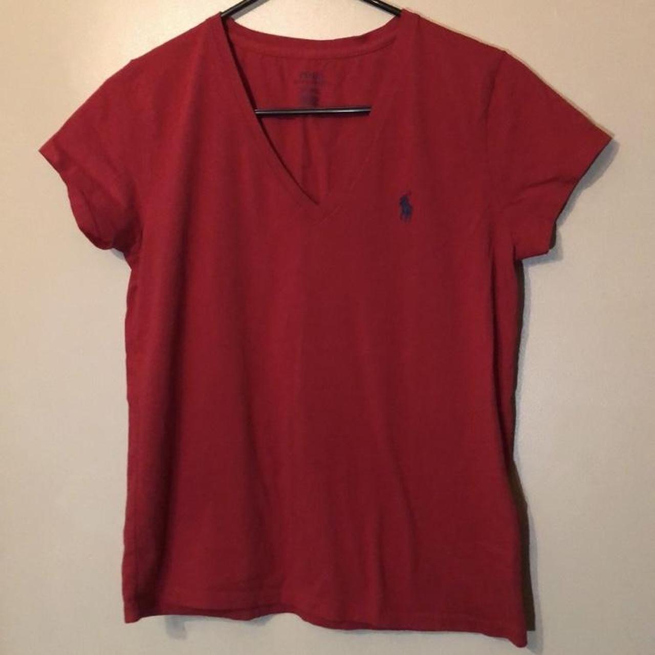 Polo Ralph Lauren Women's Red T-shirt | Depop