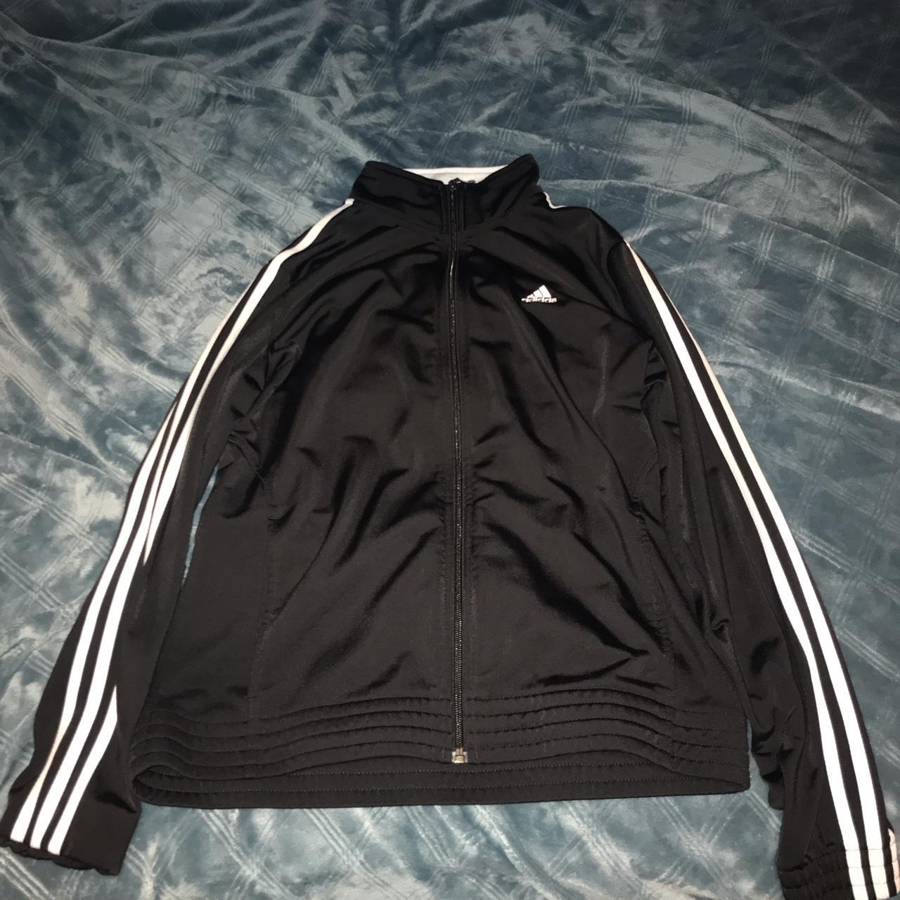 Adidas Men's Black and White Jacket | Depop