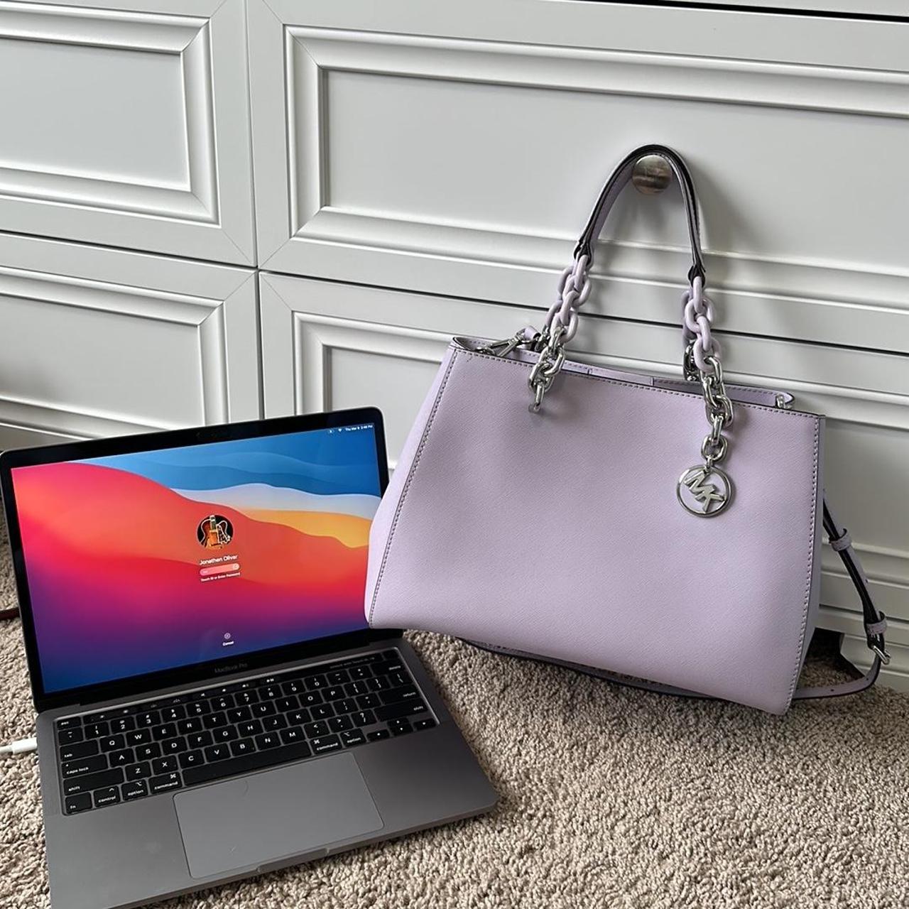 Michael Kors bag in a lilac color! Is in good - Depop