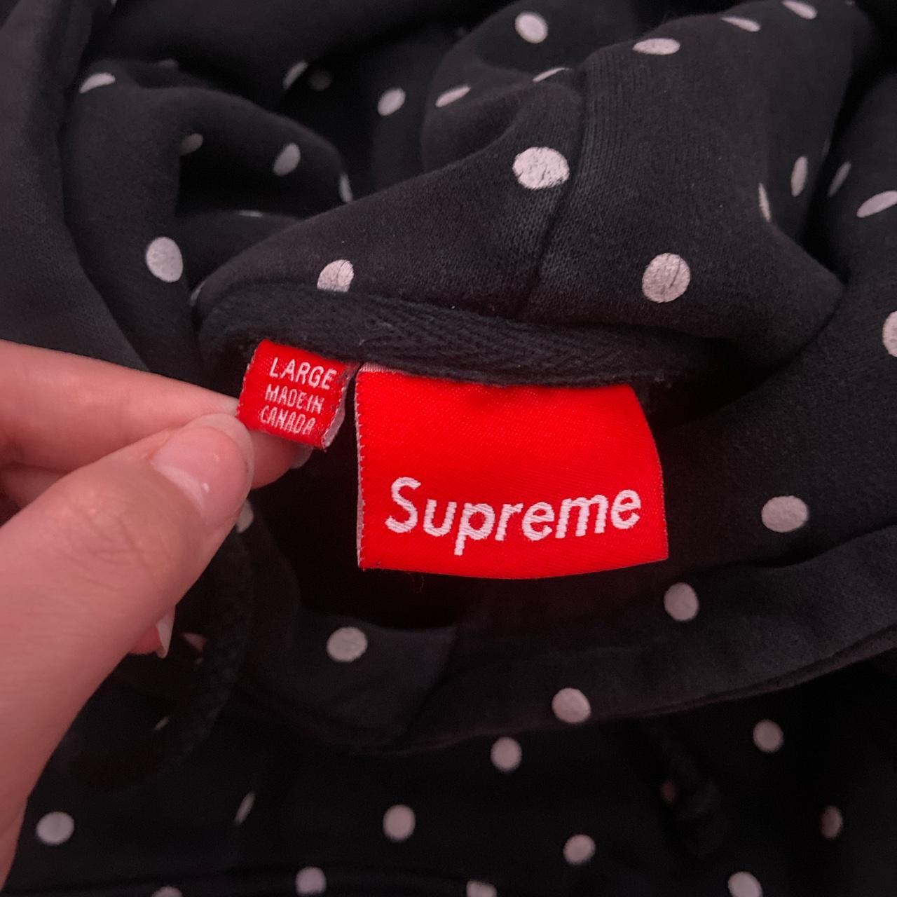 Supreme black sale polka dot hoodie