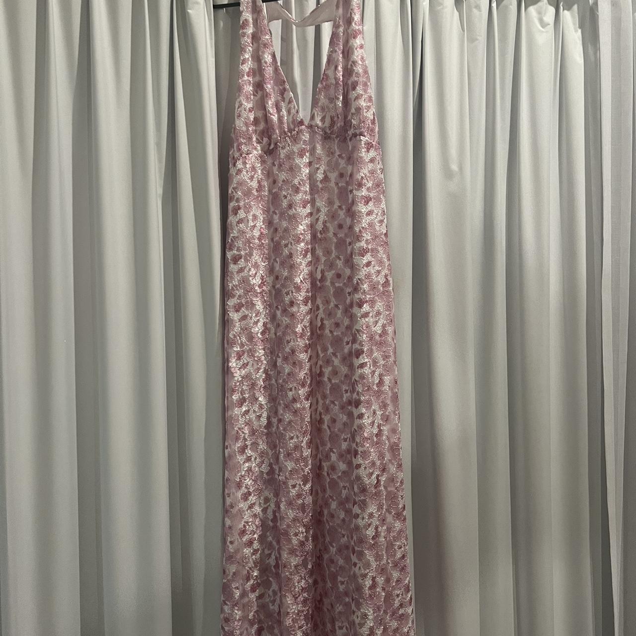 Beginning Boutique Farida Pink Lace Maxi Dress. - Depop