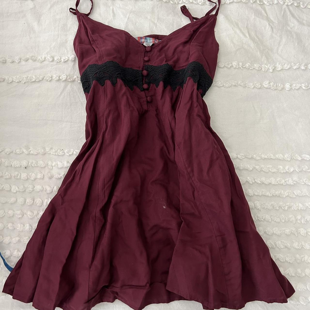 Maroon Urban Outfitters dress that’s hardly been... - Depop