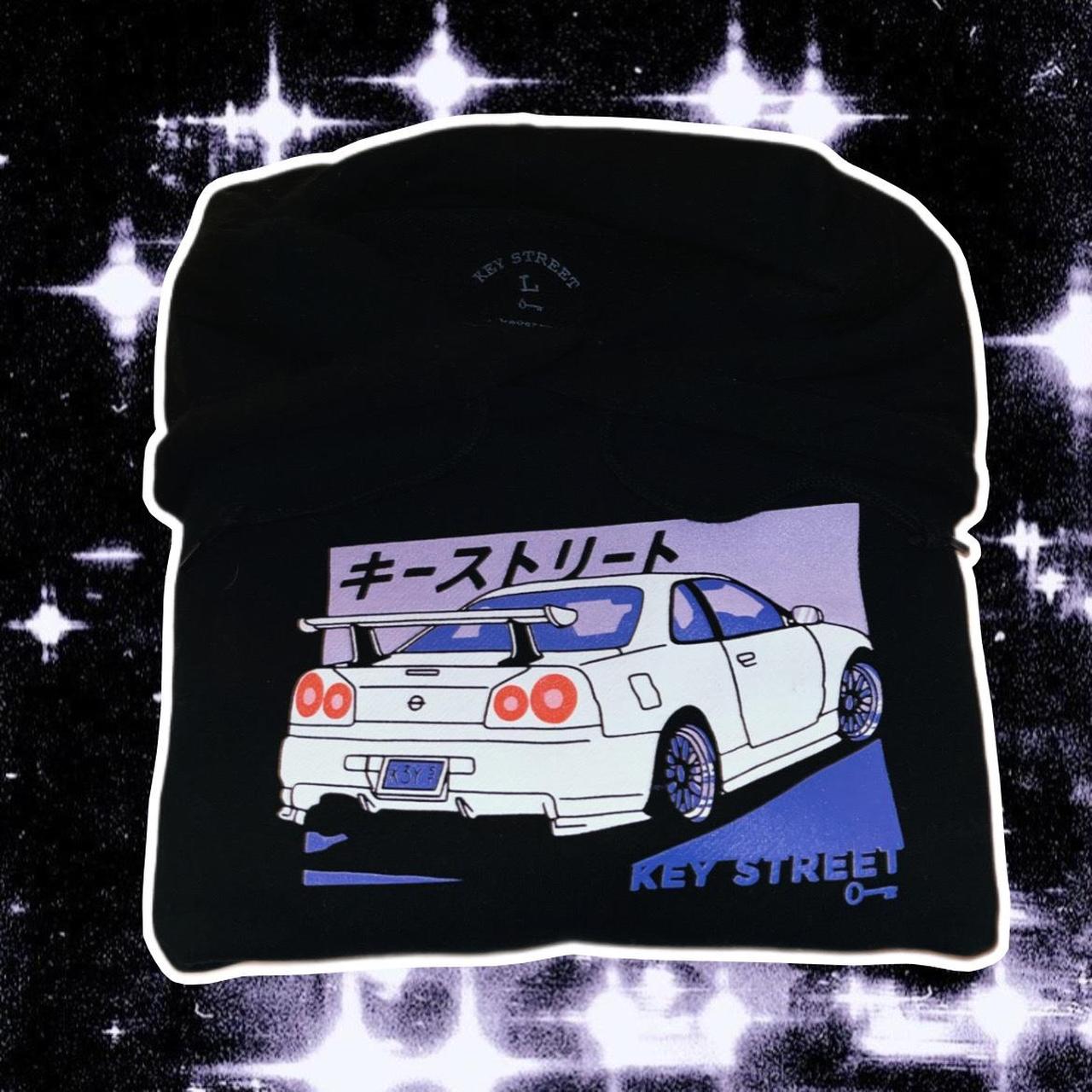 Zumiez Men's Black and Purple Hoodie Depop