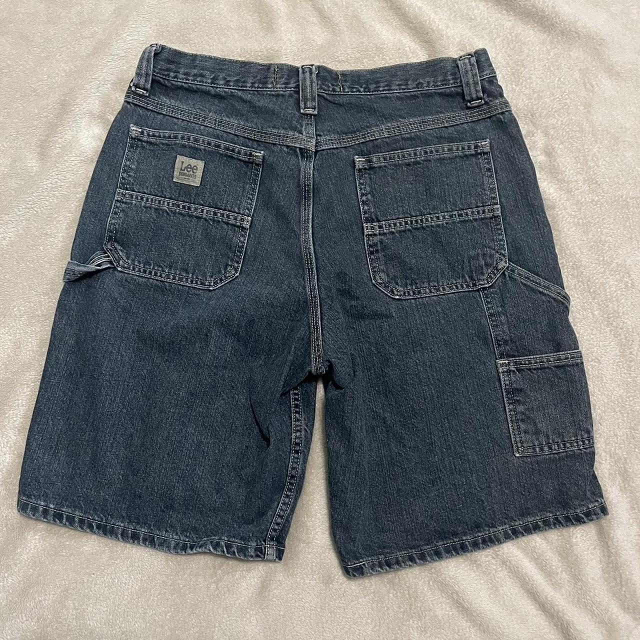 Vintage Lee Carpenter Jorts 33 waist 9 inseam 21... - Depop