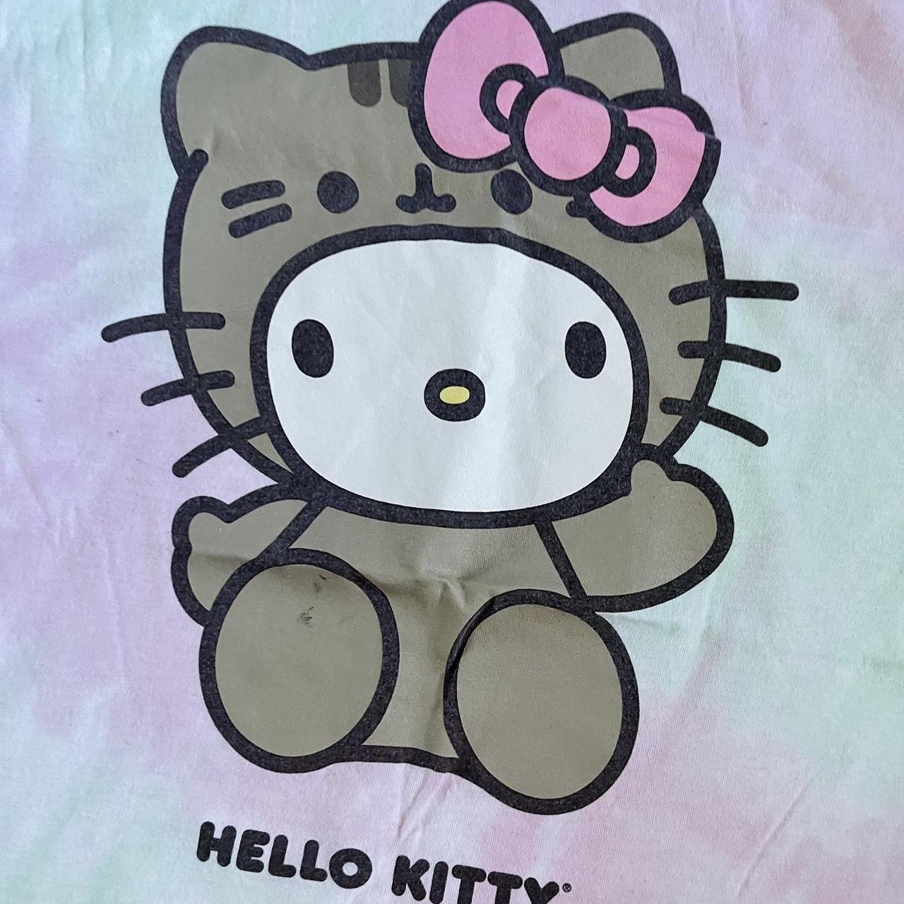 Hello Kitty X Pusheen Tie-Dye Boyfriend Fit Girls T-Shirt