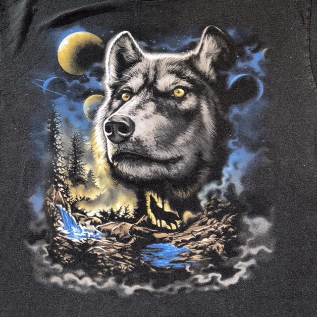 Y2K Epic Wolf Moonlight T-shirt 