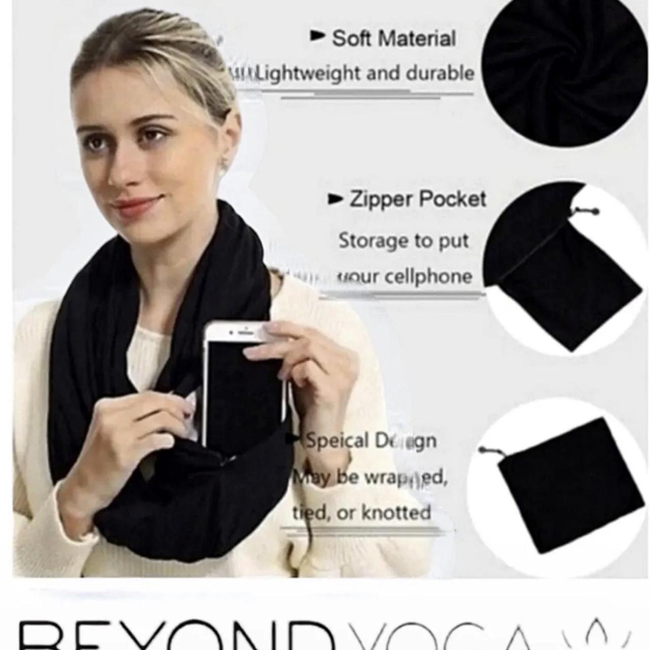 Beyond yoga store scarf with pocket