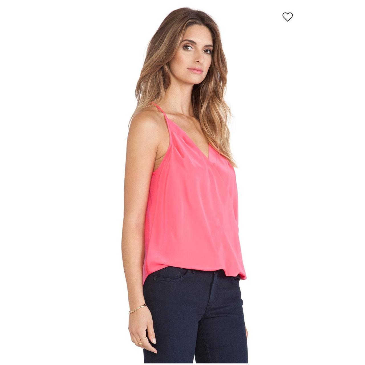 Amanda Uprichard Revolve Silk Crossover Pink Halter... | Depop, image size:1280x1280