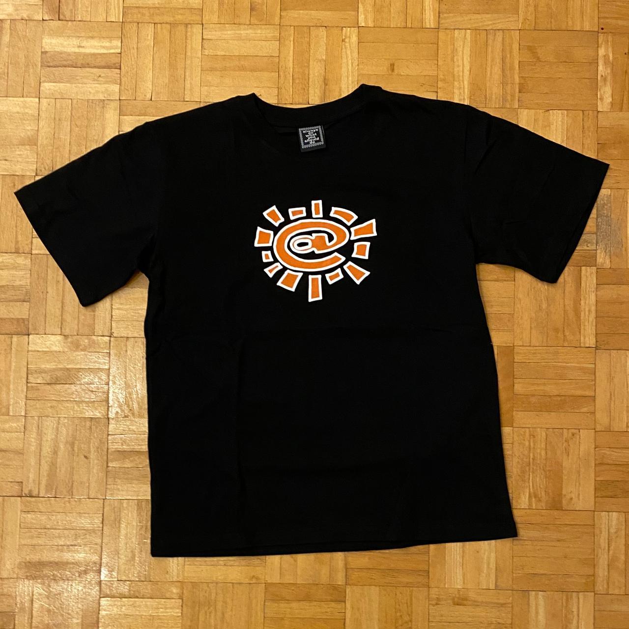 ADWYSD Graphic Orange T-Shirt: Black Size:... - Depop