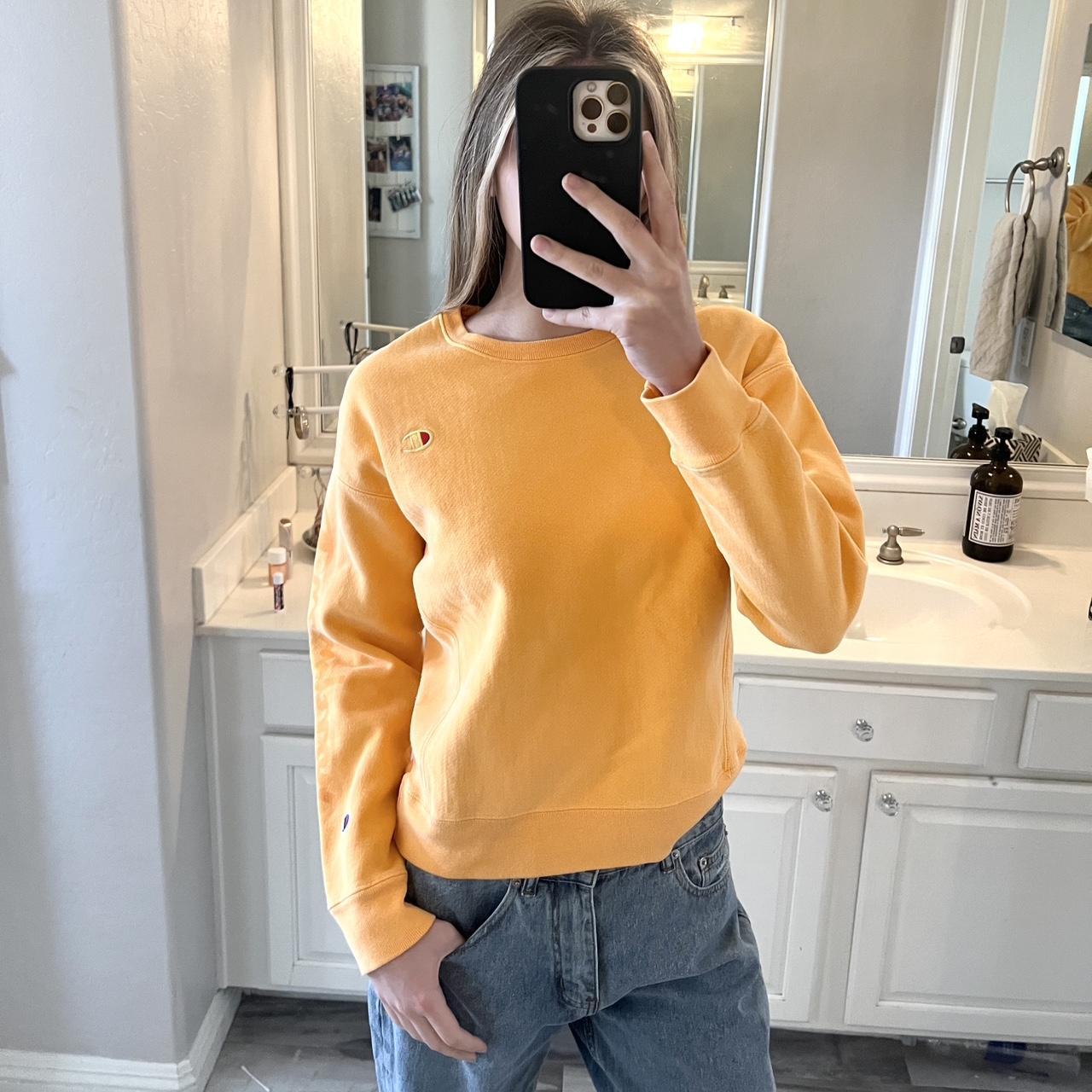 Yellow champion best sale sweatshirt womens