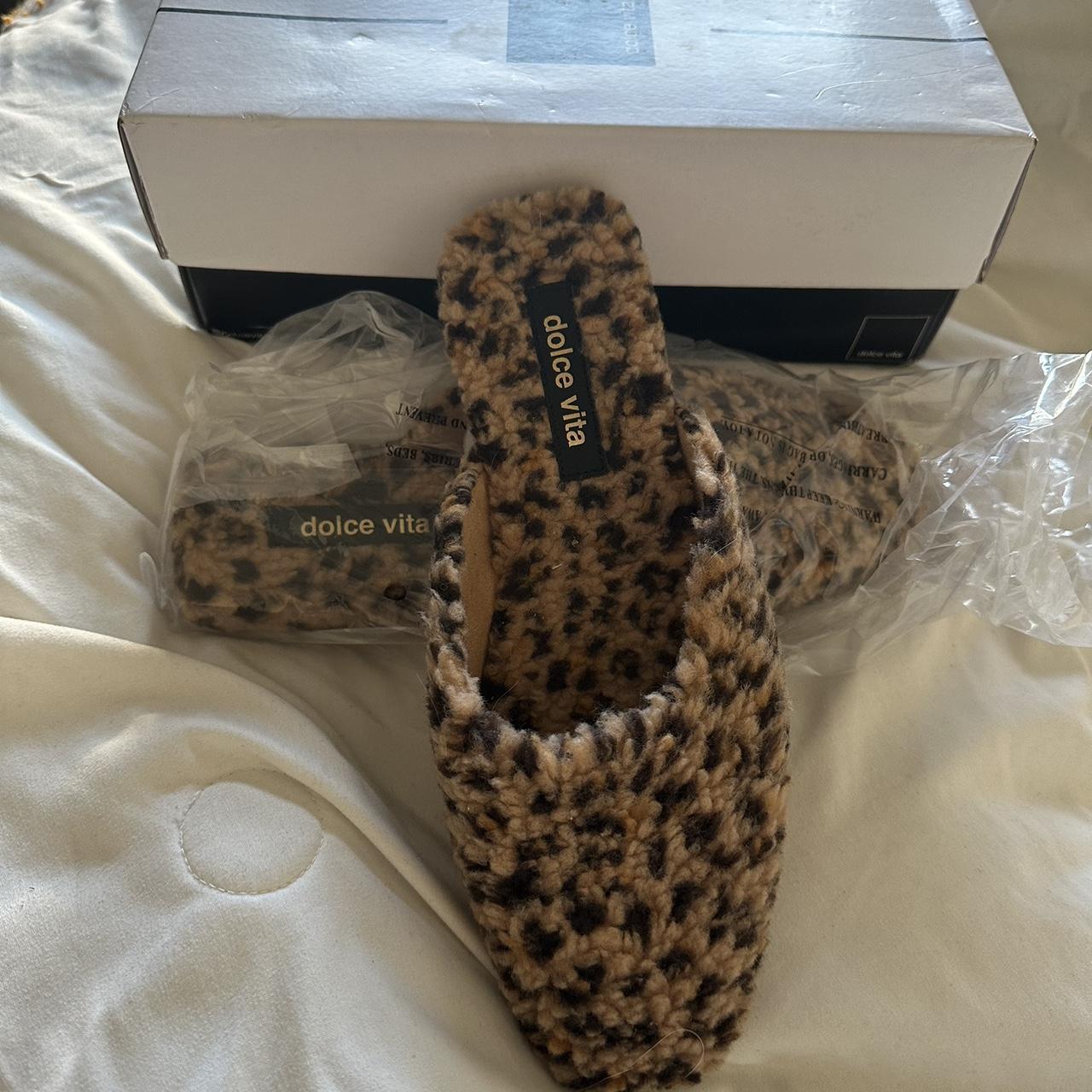 Dolce vita store leopard slide