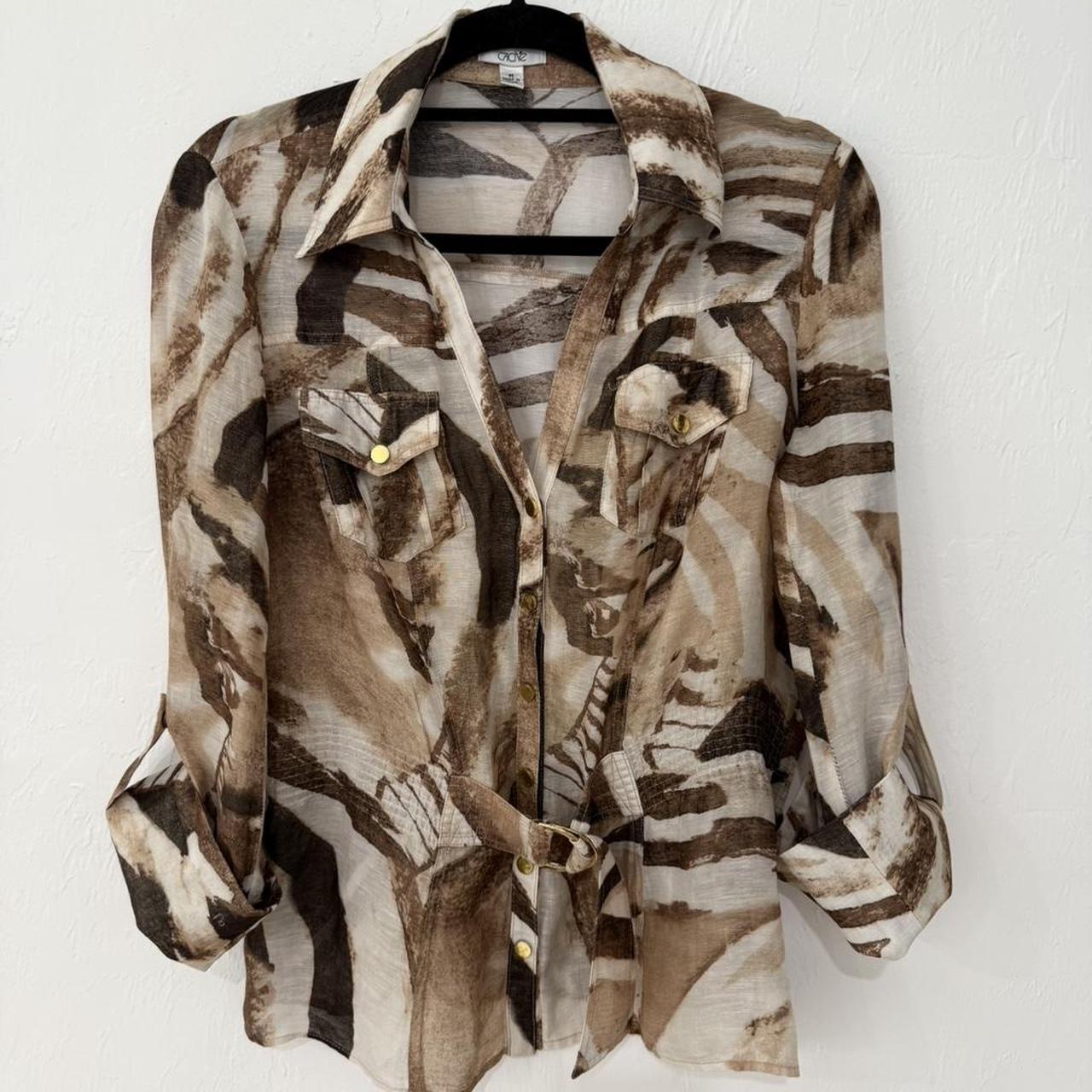 Cache Women's Blouse - Brown/Multi - M – Cache Sa… - image 1