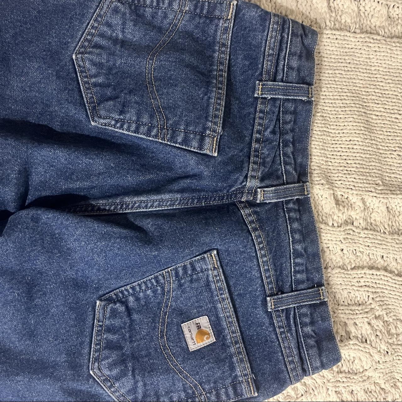 Carhart baggy jeans Thermal lined Medium wash 32x30 - Depop