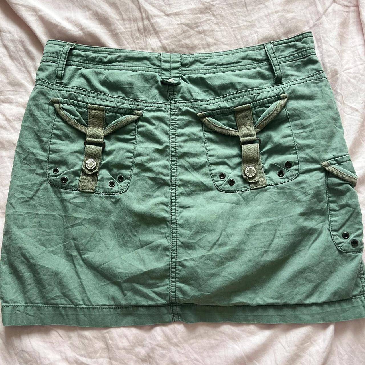 Green cargo skirt Price is negotiable Shorts... - Depop