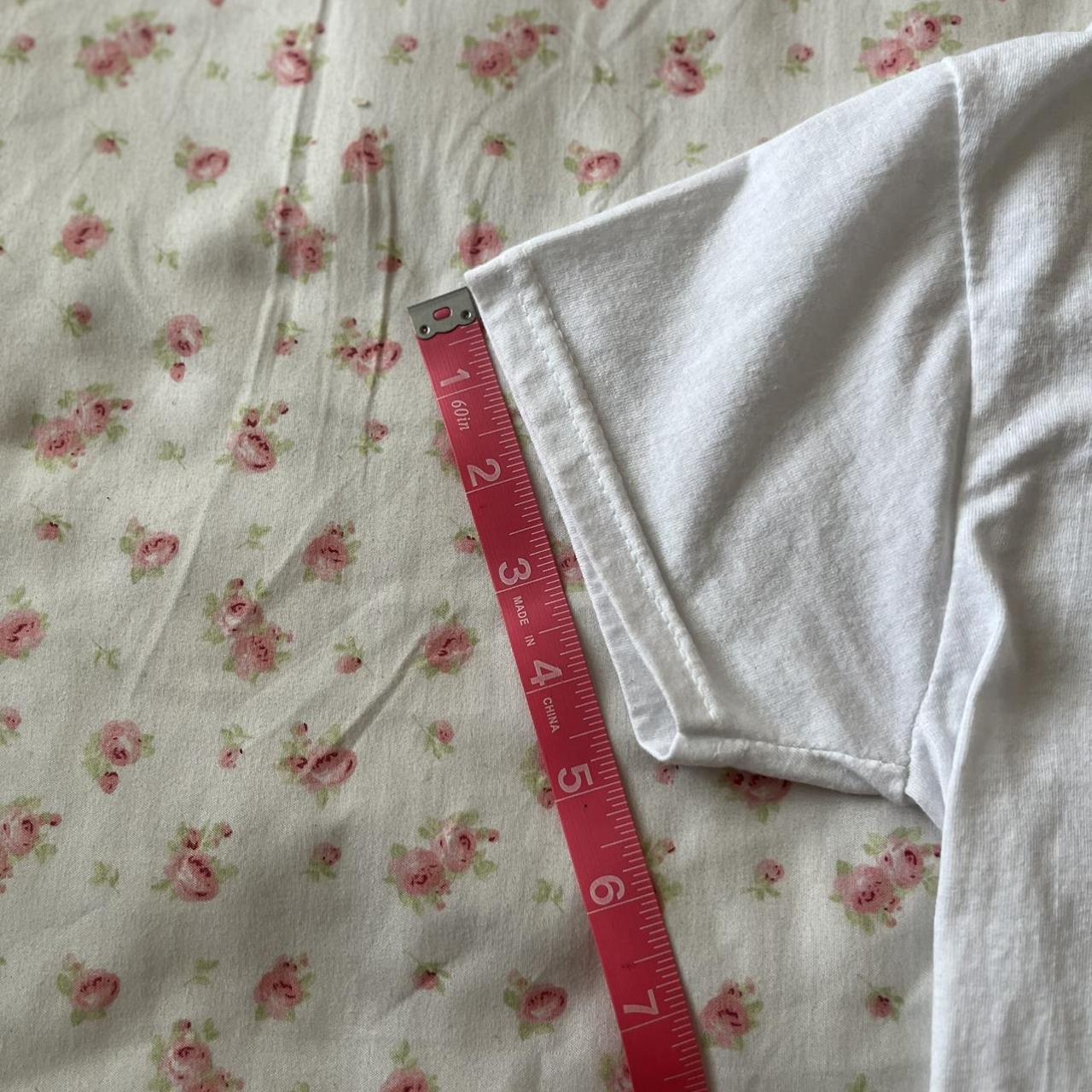 Plain white baby tee Round neck Perfect condition... - Depop
