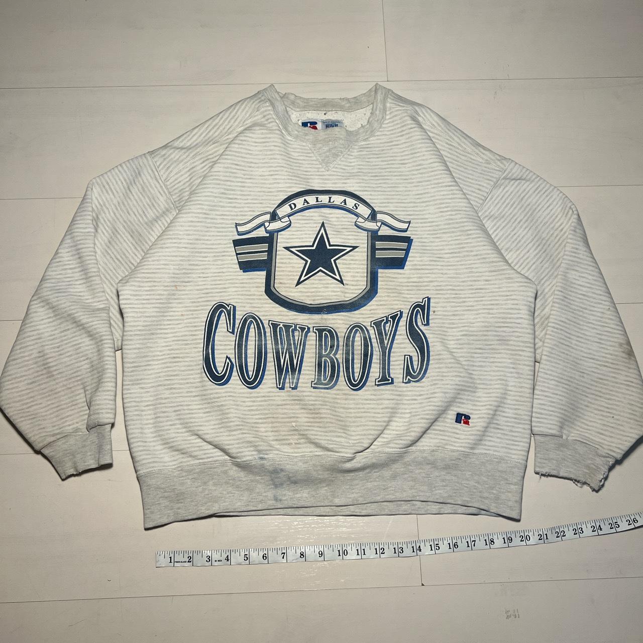 Vintage Dallas Cowboys Hoodie Sweater Russell Athletic Made 