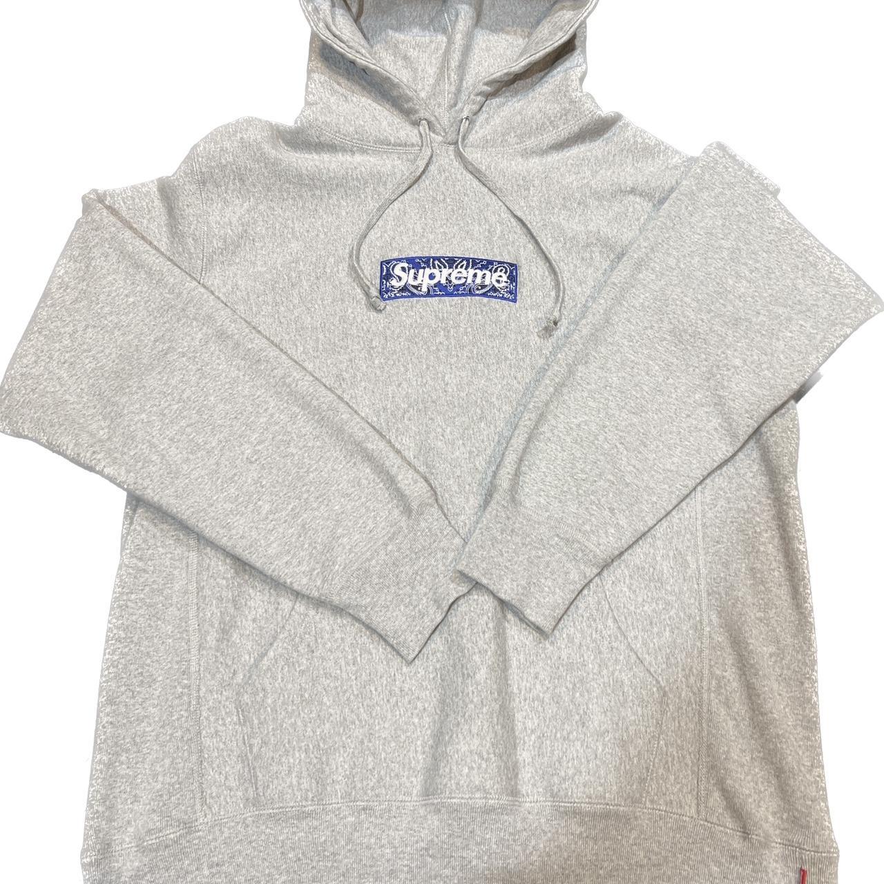 Supreme Bandana Box Logo Hooded Sweatshirt 'Heather... - Depop