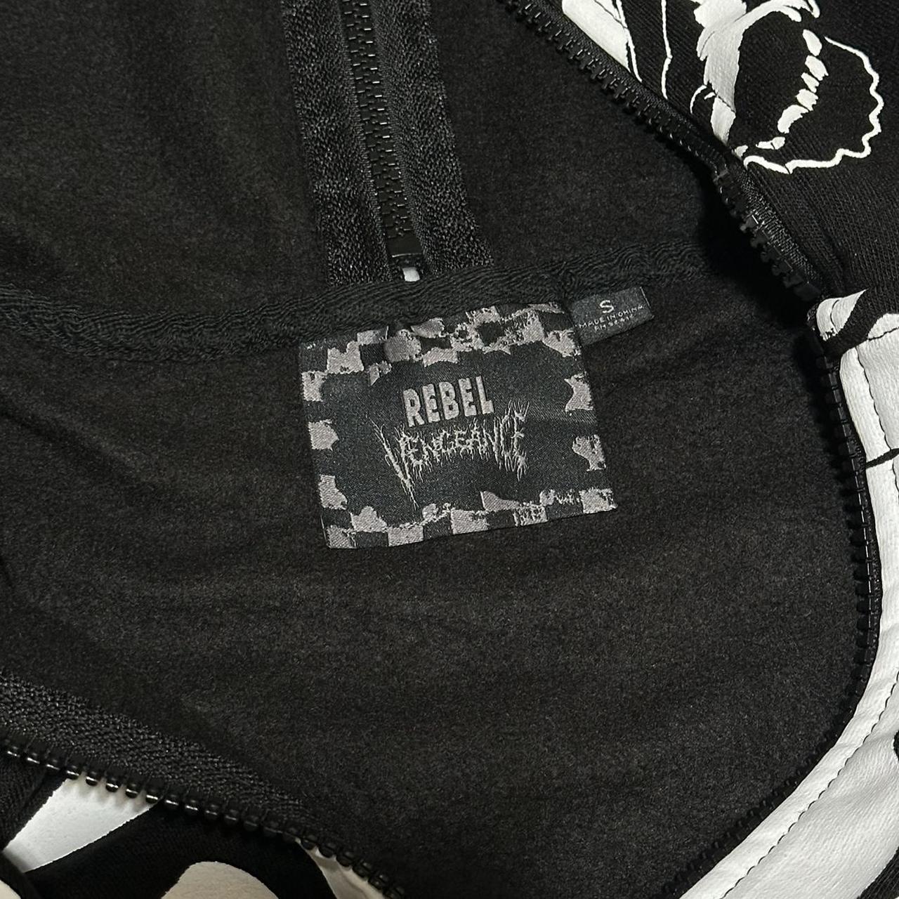 Skelton zip up hoodie by Rebel Vengeance Size... Depop