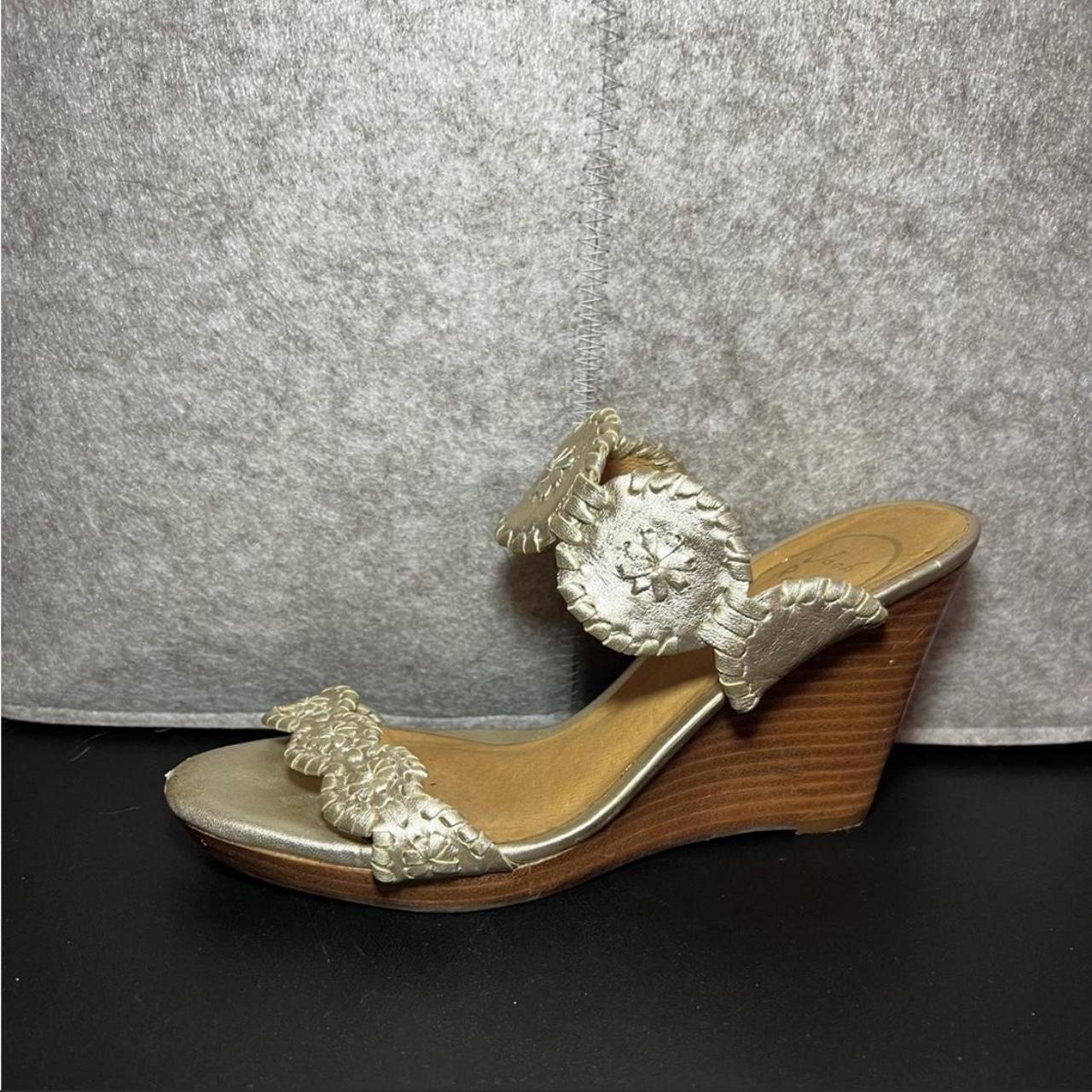 Jack rogers wedges discount gold