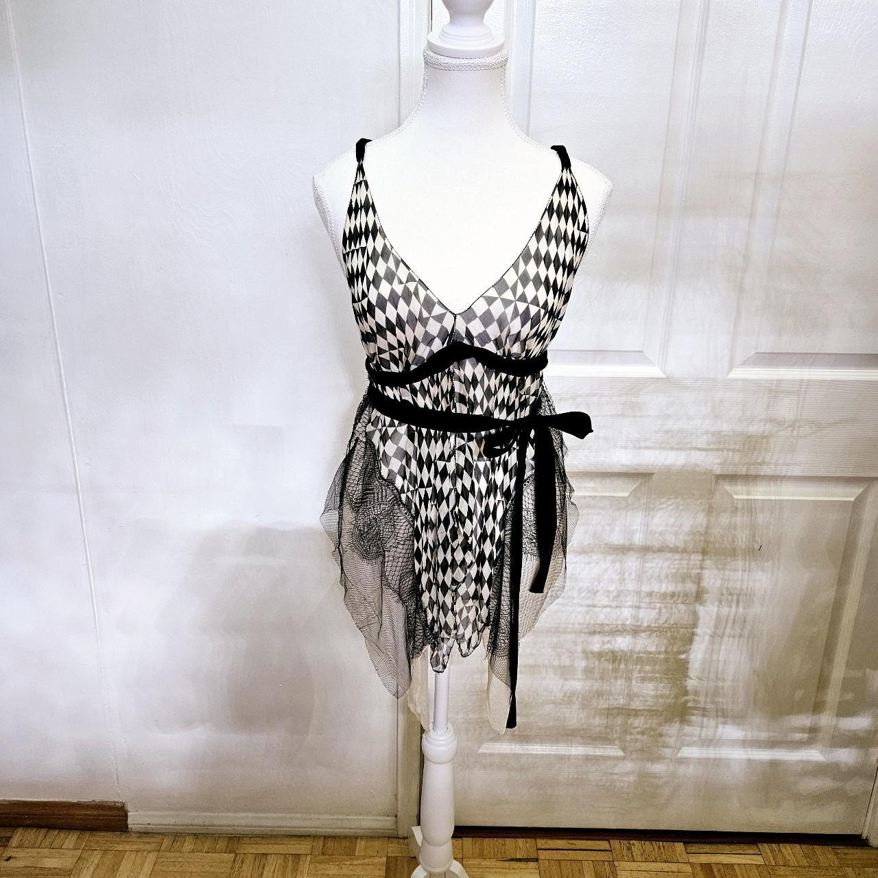 NEW Vintage ROZAE NICHOLS Black White Checker Sheer | Depop