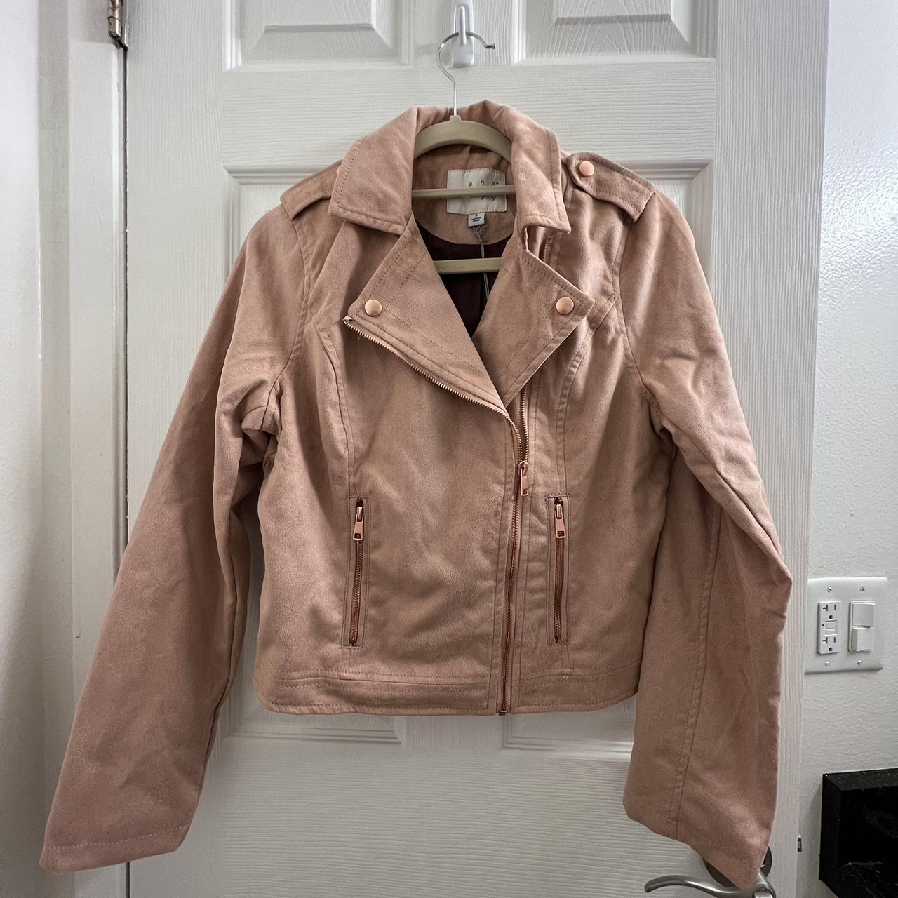 Rose gold moto outlet jacket