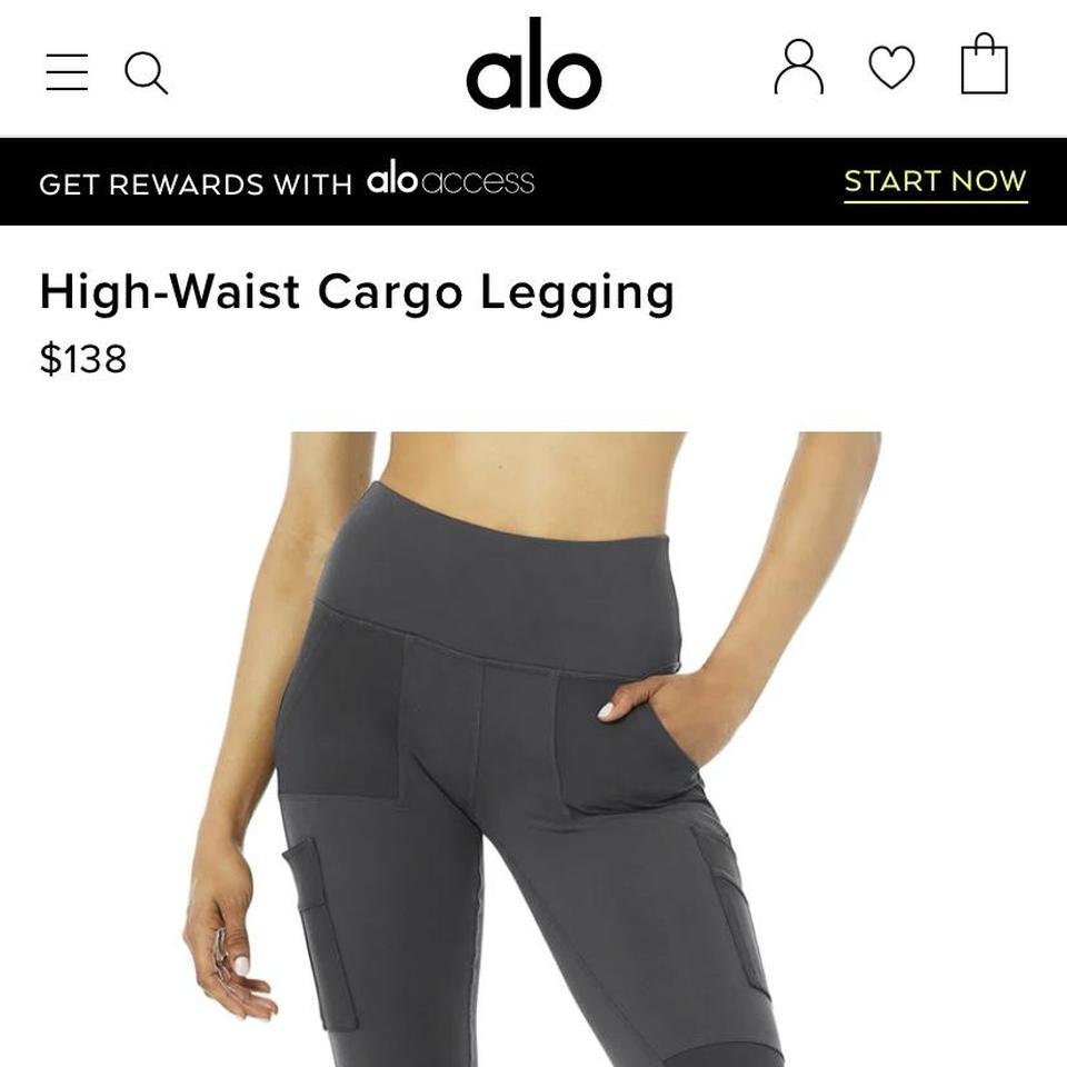 ALO yoga high waist cargo legging  Cargo leggings, Alo yoga, High