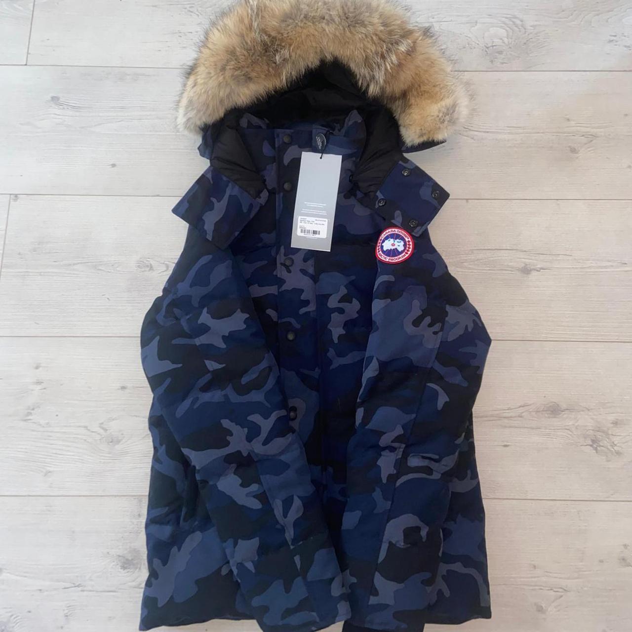 > Canada Goose Wyndham Parka with tags - (Camo Navy) - Depop