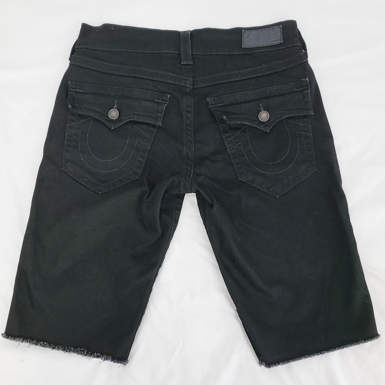 Black True Religion low rise jean shorts black jorts... - Depop