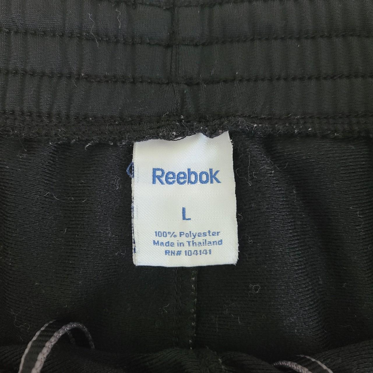 Black Reebok trackpants baggy sweatpants. Grey. Depop