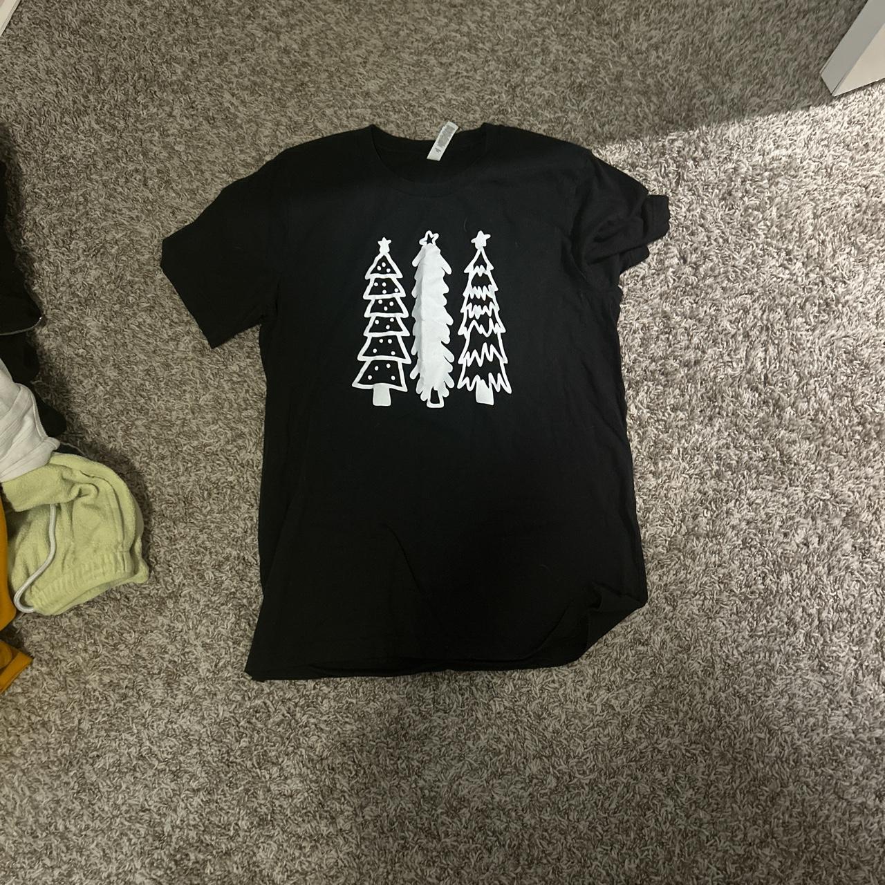 black christmas tshirt, large, BELLA + CANVAS Depop