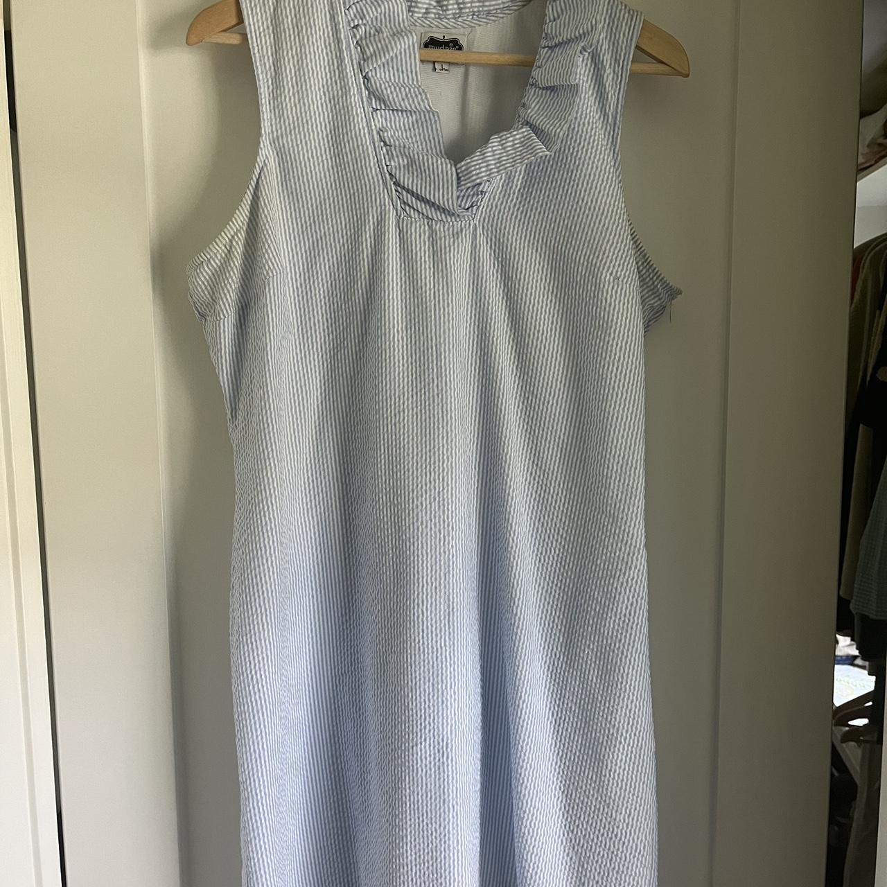 Mud pie seersucker dress deals blue