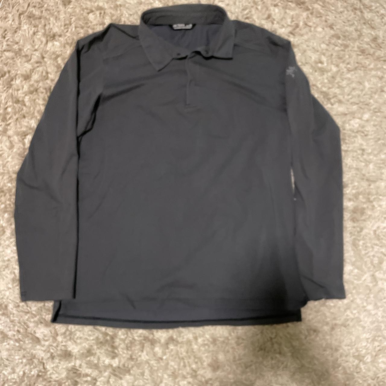 Grey Arcteryx long sleeve quarter button up Size... - Depop