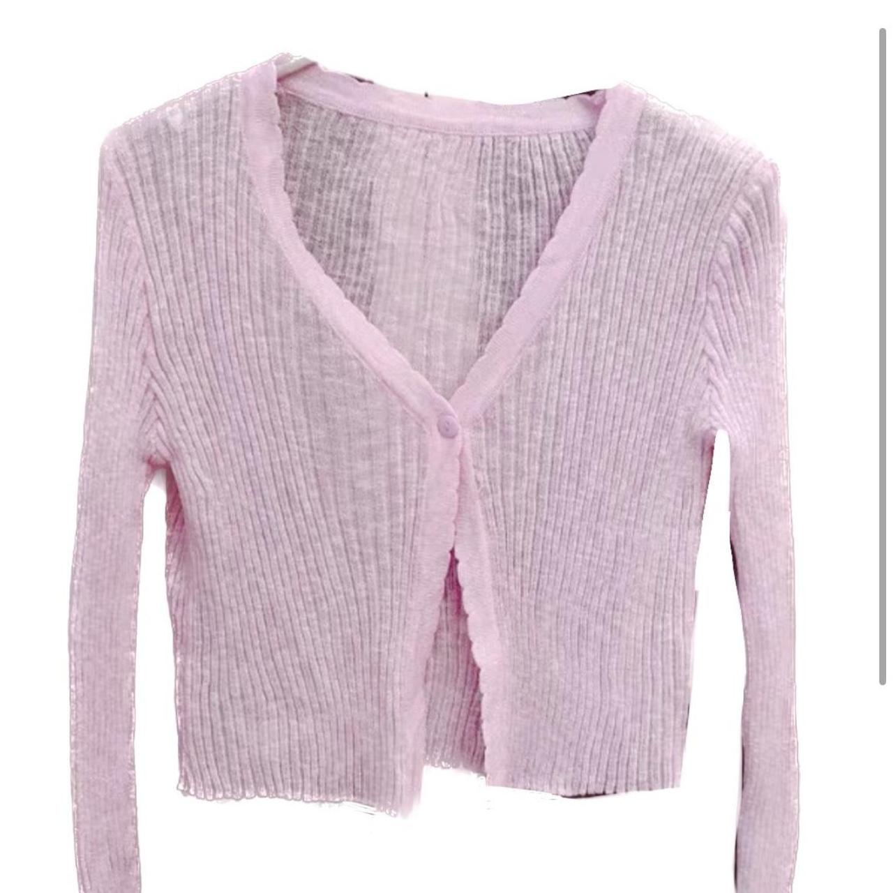 Light pink deals sheer cardigan