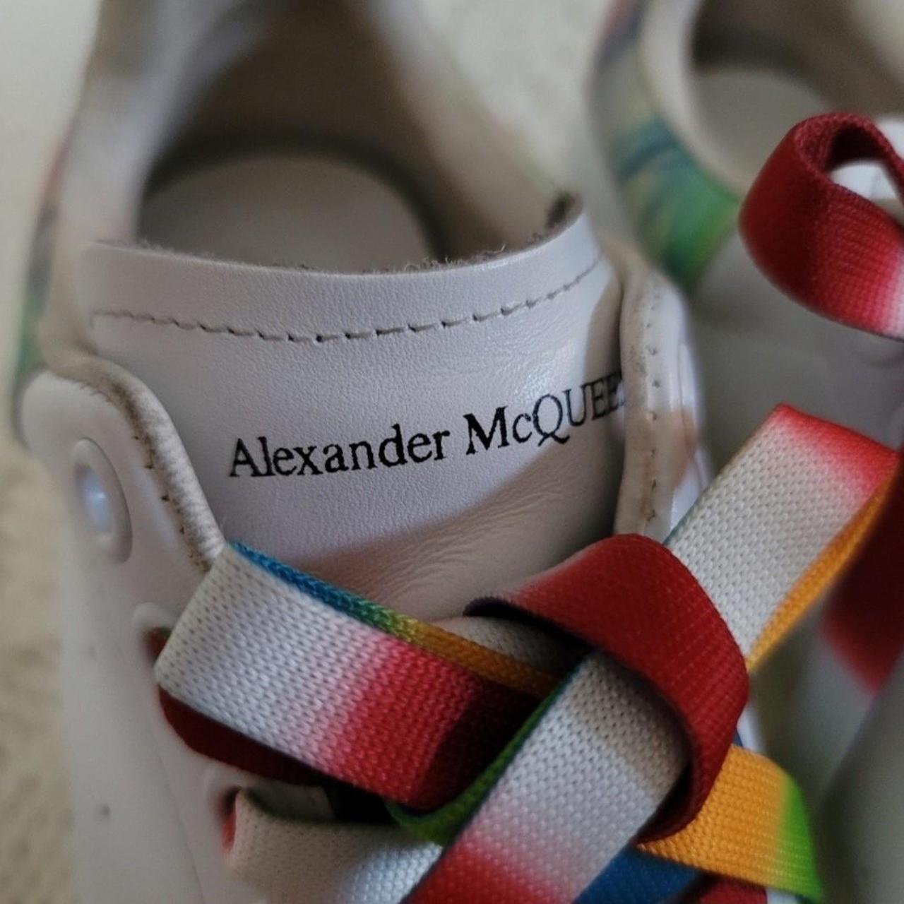Alexander McQueen Rainbow insole style small white shoes | White shoes, Alexander  mcqueen, Alexander