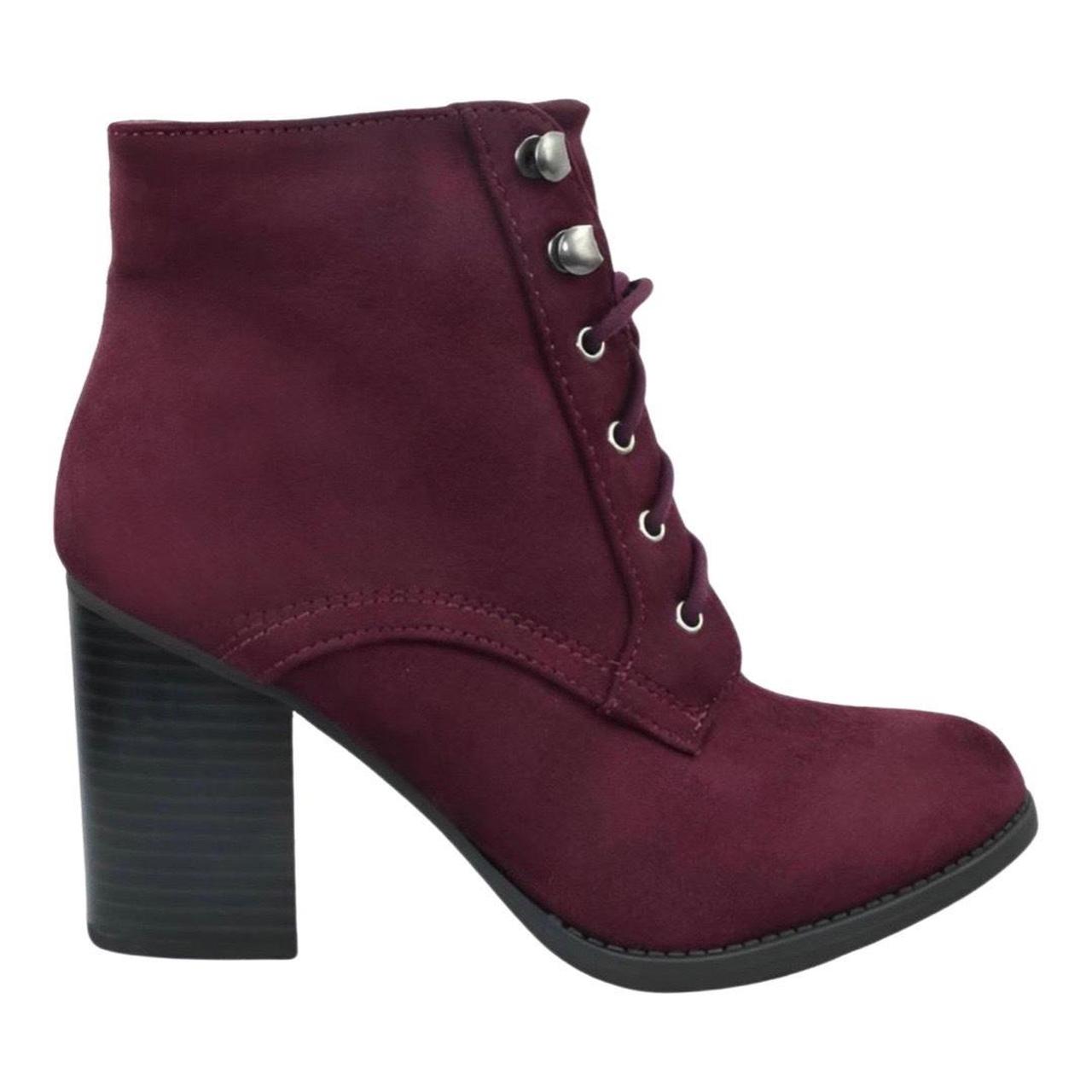 Maroon suede 2024 boots womens