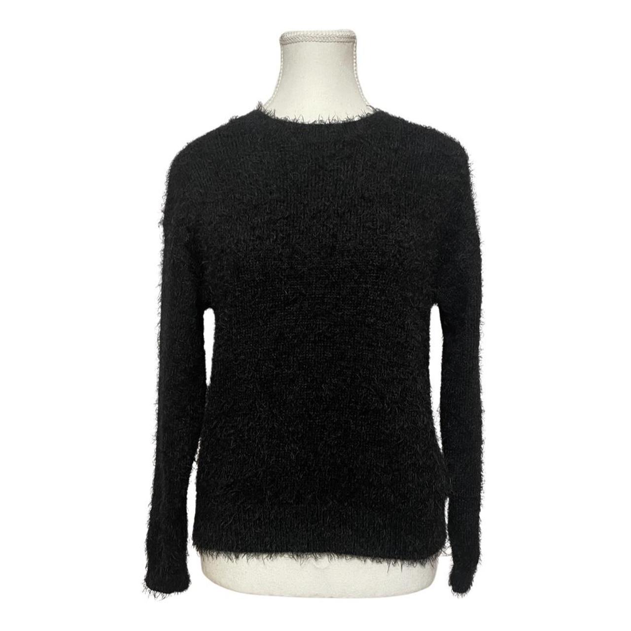 Forever 21 Fuzzy Black Sweater Size Small Super. Depop