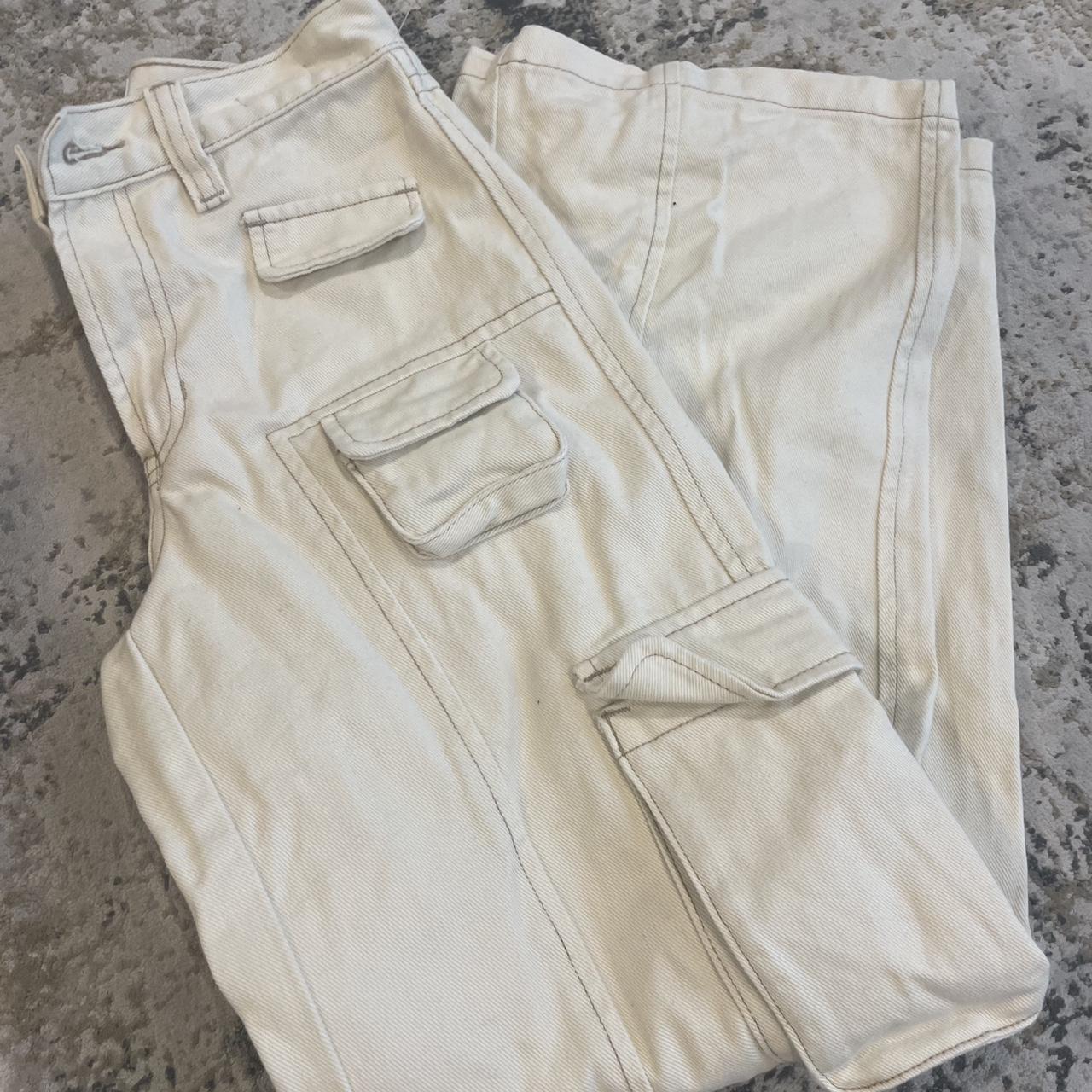 PacSun Women's Cargo Pants Cream/Tan – PacSun 90s baggy