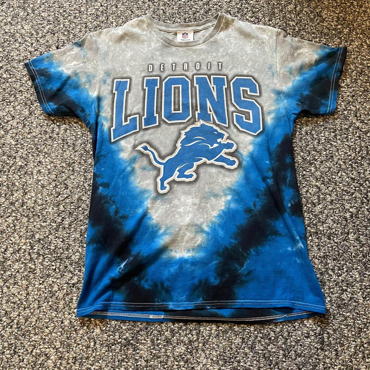 Fanatics Detroit Lions Jersey Shirt M Blue - Depop