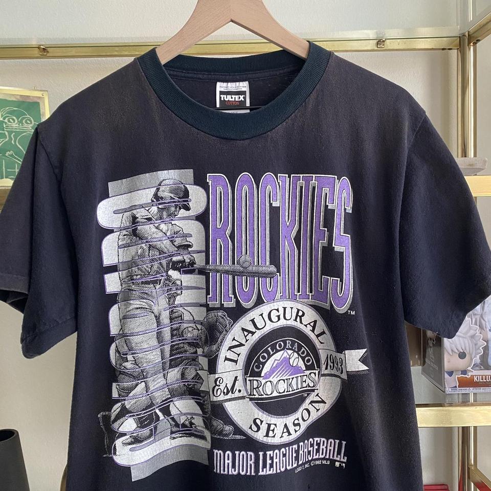 Vintage 90s Colorado Rockies Shirt Size XL tall Logo 7 single stitch